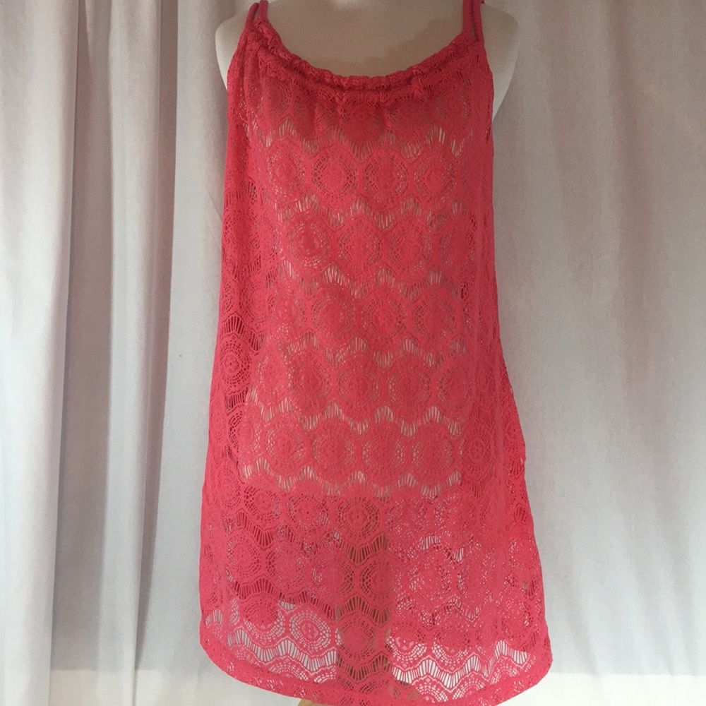 Coral beach cover up